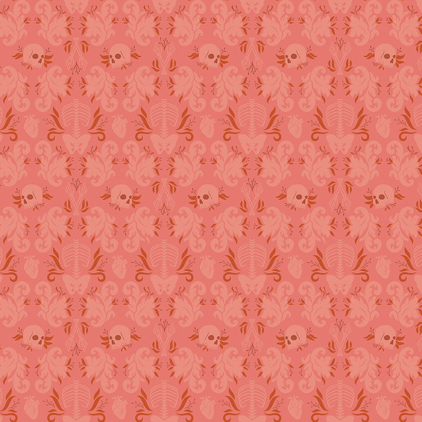Damask Fatale Fire Coral