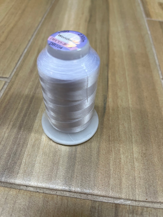 White Decobob Cottonized Polyester Thread (2,000 meters)